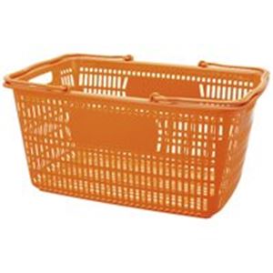 【商品名】 ジョインテックス ショップかご 30L橙10個 B264J-OR10 【ジャンル・特徴】 持ち運びに便利なカゴです 事務用品 業務用お得セット [ B264J-OR10 ]