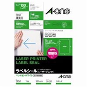 【商品名】 エーワン レーザープリンター用ラベルシール/宛名シール 【A4/全面 100枚】 ノーカット 28361 【ジャンル・特徴】 優れたトナーの定着性で、鮮明な印刷！ラベル用紙 OA用紙 [ 