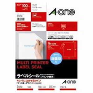 【商品名】 エーワン キレイにはがせるラベルシール/宛名シール 【A4/全面 100枚】 ノーカット 再剥離 マルチタイプ 31250 【ジャンル・特徴】 色々なプリンタで印刷できる！貼ってはがせるラ