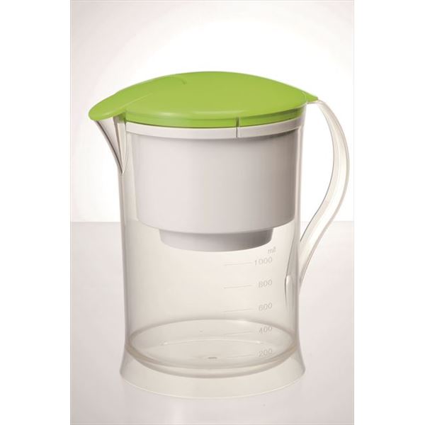 【商品名】 大容量 オイルポット/調理器具 【グリーン】 0.8L 約140×190×220mm 高性能活性炭カートリッジ付き 『アルファ』 〔キッチン 台所〕 【ジャンル・特徴】 オイルポット 油こ