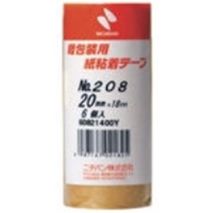 【商品名】 （まとめ）ニチバン 紙粘着テープ 208-20 20mm×18m 6巻 【×5セット】 【ジャンル・特徴】 接着用品 接着テープ 事務用品 業務用お得セット [ 208-20 ]