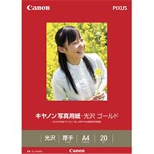 （まとめ）キヤノン Canon 写真紙 光沢ゴールド GL-101A420 A4 20枚〔×5セット〕〔代引不可〕