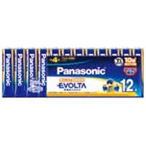 （まとめ）Panasonic パナソニック エボルタ乾電池 単4 12個 LR03EJ12SW 〔×3セット〕〔代引不可〕