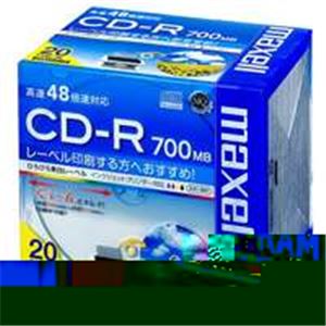 （まとめ）日立マクセル HITACHI CD-R 〔700MB〕 CDR700S.WP.S1P20S 20枚〔×5セット〕〔代引不可〕