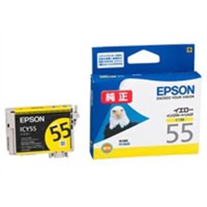【商品名】 (業務用5セット) EPSON エプソン インクカートリッジ 純正 【ICY55】 イエロー(黄) 【ジャンル・特徴】 プリンターインク トナーカートリッジ OAインク トナー リボン [
