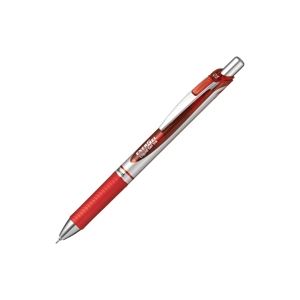 【商品名】 (業務用3セット) ぺんてる ボールペン エナージェル 【0.5mm/赤 10本入り】 速乾 ノック式 ゲルインク BLN75Z-B 【ジャンル・特徴】 なめらかで軽くサッと乾き速記に強い