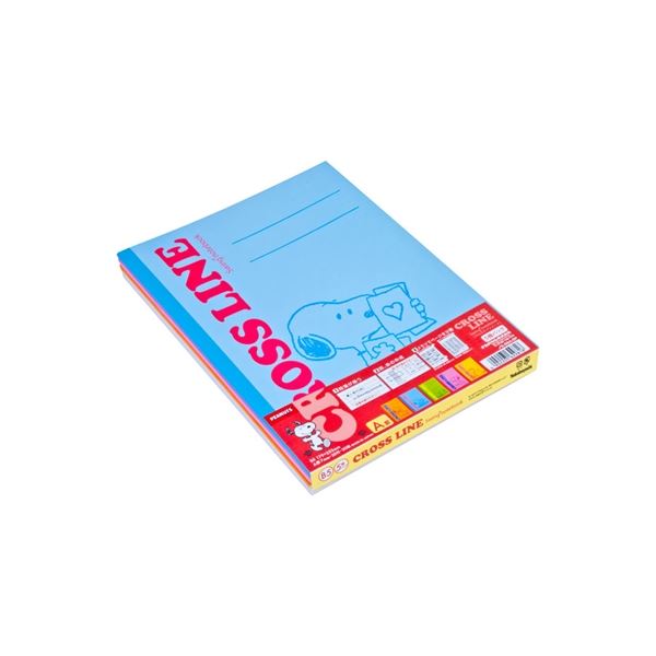 【商品名】 (業務用セット) スイング・クロスラインノート B5サイズ／A罫 5色パック ノS-58A-5PSNOOPY【×5セット】 [ ノS-58A-5P ]