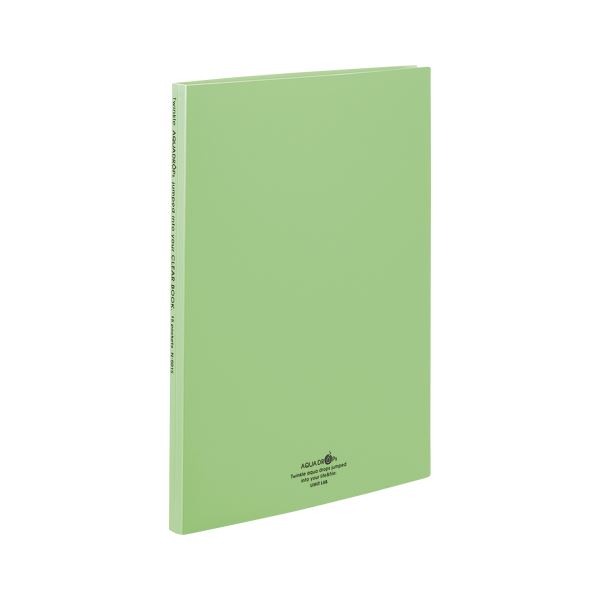 【商品名】 （まとめ） リヒトラブ AQUA DROPs クリヤーブック〈ポケット交換タイプ〉 A4判タテ型（15ポケット）・30穴 N-5015-6 黄緑 1冊入 【×5セット】 【ジャンル・特徴】