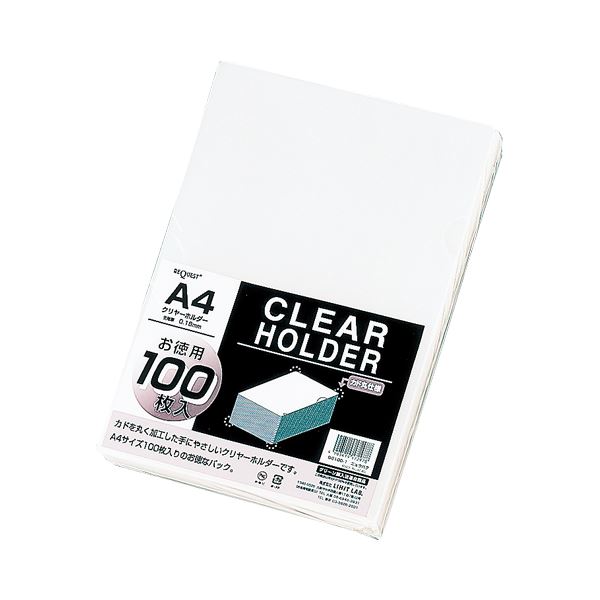 【商品名】 （まとめ） リヒトラブ リクエスト・クリヤーホルダー 100枚入 A4判 G6100-1 乳白 【×2セット】 [ G6100-1 ]
