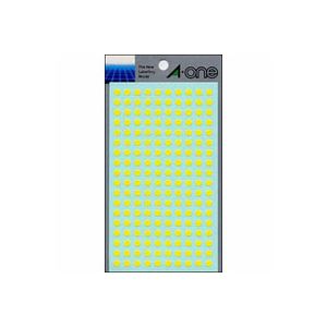 【商品名】 （まとめ） エーワン カラーラベル 丸型5mm径 07064 黄 1P9シート（1800片）入 【×10セット】 [ 7064 ]