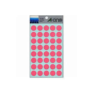 【商品名】 （まとめ） エーワン カラーラベル 丸型15mm径 07028 桃 1P14シート（560片）入 【×10セット】 [ 7028 ]