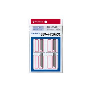 【商品名】 （まとめ） ニチバン マイタック(R) ラミネートインデックス 保護フィルム付 ML-234R 赤枠 1P入 【×10セット】 [ ML-234R ]