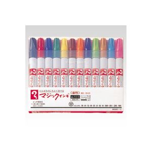 【商品名】 （まとめ） 寺西化学 マジックインキ No.500 12色 M500C-12 黒 赤 青 緑 黄 茶 橙 紫 空 桃 黄緑 黄土【×2セット】 【ジャンル・特徴】 宛名書きから、ポスター作
