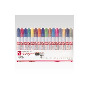 【商品名】 （まとめ） 寺西化学 マジックインキ No.500 16色 M500C-16 黒 赤 青 緑 黄 茶 橙 紫 空 桃 黄緑 黄土 うす橙 鶯 焦茶 灰【×2セット】 【ジャンル・特徴】 宛