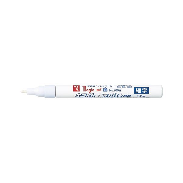 【商品名】 （まとめ） 寺西化学 マジックインキ ホワイト・White SR M700W 白 1本入 【×10セット】 【ジャンル・特徴】 色画用紙や色模造紙にも、きれいに書ける白マーカーです。 [ 