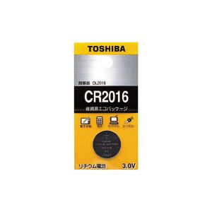 （まとめ） 東芝 TOSHIBA コイン型リチウム電池 CR2016EC 1個入 〔×10セット〕〔代引不可〕