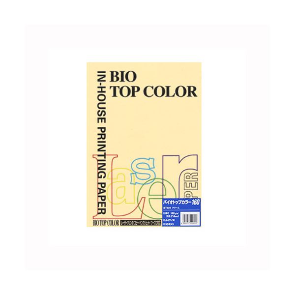 【商品名】 （まとめ） 伊東屋 バイオトップカラー A4判 50枚入 160g／m2 BT401 クリーム 【×3セット】 【ジャンル・特徴】 両面印刷ができる上質カラーペーパー。 [ BT401 ]