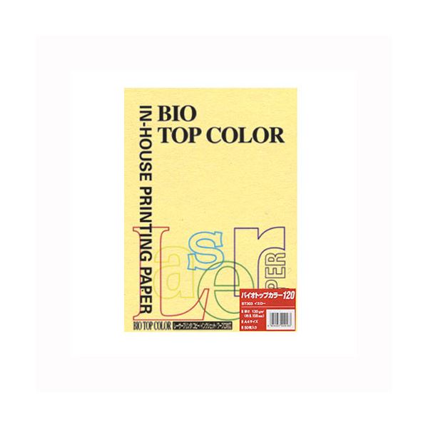 【商品名】 （まとめ） 伊東屋 バイオトップカラー A4判 50枚入 120g／m2 BT303 イエロー 【×5セット】 【ジャンル・特徴】 両面印刷ができる上質カラーペーパー。 [ BT303 ]