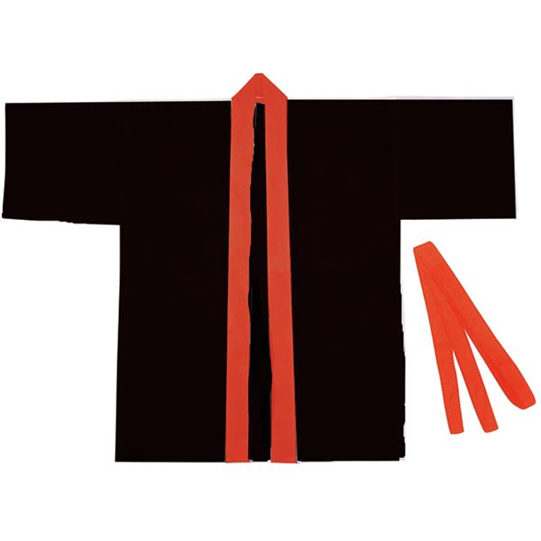 【商品名】 (まとめ)アーテック カラー不織布はっぴ/法被 【子供用 Jサイズ】 ブラック(黒)(レッド(赤)襟) 【×30セット】 【ジャンル・特徴】 半被 ハッピ 小学校 中学校向け！運動会 発表