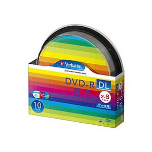 (まとめ) バーベイタム データ用DVD-R DL 8.5GB ワイドプリンターブル スピンドルケース DHR85HP10SV1 1パック(10枚) 〔×2セット〕〔代