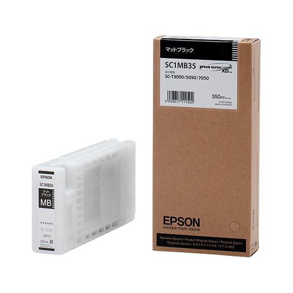 【商品名】 （まとめ） エプソン EPSON インクカートリッジ マットブラック 350ml SC1MB35 1個 【×3セット】 【ジャンル・特徴】 インクカートリッジ 純正インクカートリッジ・リボ