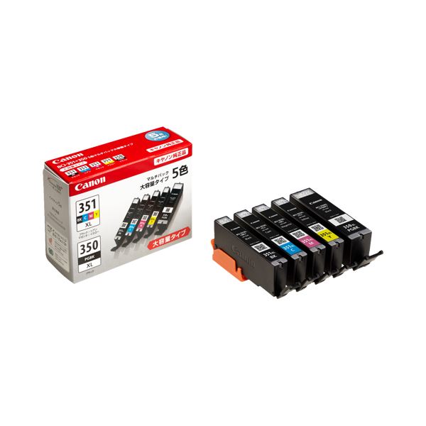 【商品名】 （まとめ） キヤノン Canon インクタンク BCI-351XL+350XL／5MP 5色マルチパック 大容量 6552B001 1箱（5個：各色1個） 【×3セット】 【ジャンル・特徴
