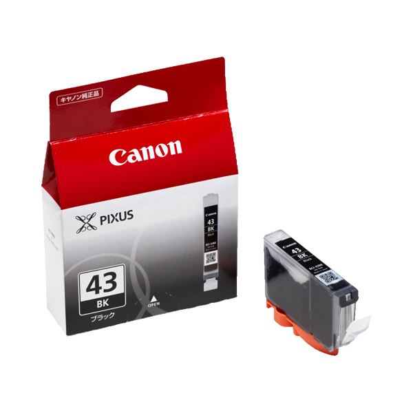 【商品名】 （まとめ） キヤノン Canon インクタンク BCI-43BK ブラック 6376B001 1個 【×3セット】 【ジャンル・特徴】 インクカートリッジ 純正インクカートリッジ [ 63