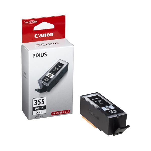 【商品名】 （まとめ） キヤノン Canon インクタンク BCI-355XXLPGBK ブラック 特大容量 8048B001 1個 【×3セット】 【ジャンル・特徴】 インクカートリッジ 純正インク