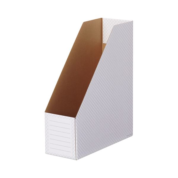 【商品名】 （まとめ） TANOSEE ボックスファイル（ホワイト） A4タテ 背幅100mm グレー 1パック（10冊） 【×5セット】 【ジャンル・特徴】 ケース・フォルダー・ボックス ボックスフ