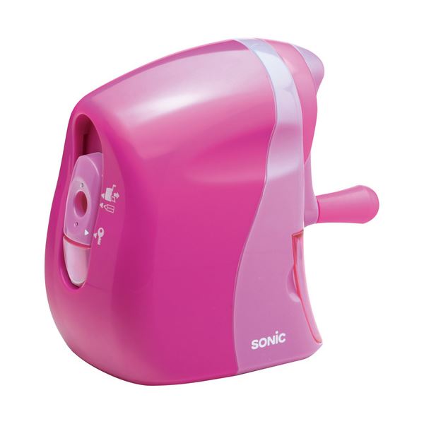 【商品名】 (まとめ) ソニック かるハーフ 手動鉛筆削り 桃 SK-802-P 1台 【×4セット】 【ジャンル・特徴】 筆記具 鉛筆 鉛筆削り [ SK-802-P ]