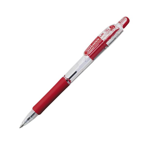【商品名】 (まとめ) ゼブラ 油性ボールペン ジムノックUK 0.7mm 赤 BN10-R 1セット(10本) 【×5セット】 【ジャンル・特徴】 筆記具 油性ボールペン ノック式 [ BN10-R