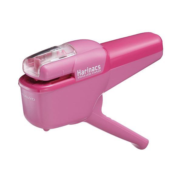 【商品名】 （まとめ） コクヨ 針なしステープラー（ハリナックス） ハンディタイプ 10枚とじ ピンク SLN-MSH110P 1個 【×5セット】 【ジャンル・特徴】 事務用品 ステープラ・ホッチキ