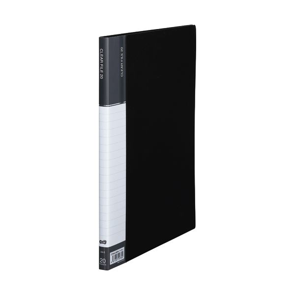 【商品名】 （まとめ） TANOSEE クリヤーファイル（台紙入） A4タテ 20ポケット 背幅14mm ダークグレー 1セット（10冊） 【×2セット】 【ジャンル・特徴】 クリヤーファイル 固定式