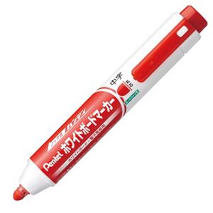 【商品名】 (まとめ) ぺんてる ノック式ハンディ ホワイトボードマーカー 中字丸芯 赤 MWXN5M-B 1本 【×30セット】 【ジャンル・特徴】 筆記具 ホワイトボードマーカー 中綿タイプ [ 