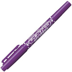 【商品名】 (まとめ) ゼブラ 油性マーカー マッキーケア極細 つめ替えタイプ 細字+極細 紫 YYTS5-PU 1本 【×50セット】 【ジャンル・特徴】 筆記具 油性マーカー・ペイントマーカー 油