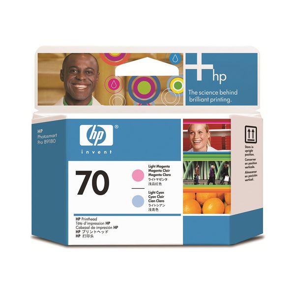【商品名】 （まとめ） HP70 プリントヘッド ライトマゼンタ／ライトシアン C9405A 1個 【×3セット】 【ジャンル・特徴】 インクカートリッジ プリントヘッド [ C9405A ]