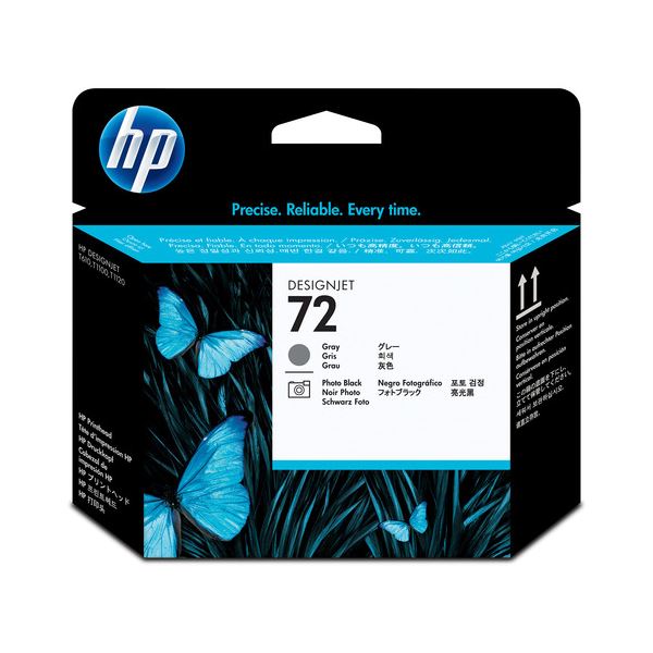 【商品名】 （まとめ） HP72 プリントヘッド グレー／フォトブラック C9380A 1個 【×3セット】 【ジャンル・特徴】 インクカートリッジ プリントヘッド [ C9380A ]