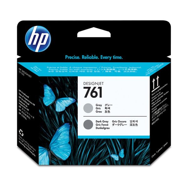 【商品名】 （まとめ） HP761 プリントヘッド グレー／ダークグレー CH647A 1個 【×3セット】 【ジャンル・特徴】 インクカートリッジ プリントヘッド [ CH647A ]