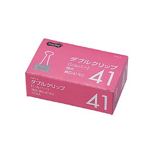 【商品名】 （まとめ） TANOSEE ダブルクリップ 特大 口幅41mm シルバー 1箱（10個） 【×10セット】 【ジャンル・特徴】 事務用品 クリップ ダブルクリップ [ TWS-6 ]