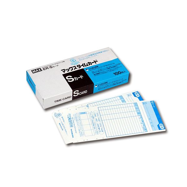 【商品名】 (まとめ) マックス タイムレコーダ用カード ER-Sカード ブルー ER90060 1パック(100枚) 【×3セット】 【ジャンル・特徴】 事務機器 タイムレコーダ タイムカード [ 