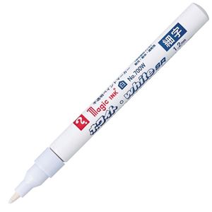 【商品名】 (まとめ) 寺西化学 油性ペイントマーカー マジックインキ ホワイト・white SR No.700W (細字) M700W 1本 【×40セット】 【ジャンル・特徴】 筆記具 油性マーカ