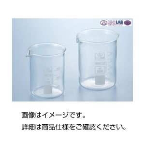 （まとめ）硼珪酸ガラス製ビーカー（ISOLAB）600ml〔×10セット〕〔代引不可〕