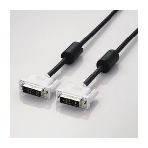 【商品名】 （まとめ）エレコム DVIシングルリンクケーブル（デジタル） CAC-DVSL10BK【×3セット】 【ジャンル・特徴】 パソコン周辺機器 ケーブル [ CAC-DVSL10BK ]