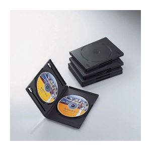 (まとめ)エレコム DVDトールケース CCD-DVD05BK〔×10セット〕〔代引不可〕
