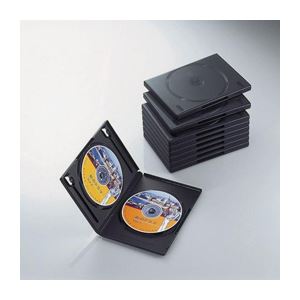 (まとめ)エレコム DVDトールケース CCD-DVD06BK〔×5セット〕〔代引不可〕