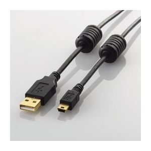 【商品名】 (まとめ)エレコム フェライトコア付きUSB2.0ケーブル U2C-MF20BK【×5セット】 【ジャンル・特徴】 パソコン周辺機器 USBケーブル [ U2C-MF20BK ]