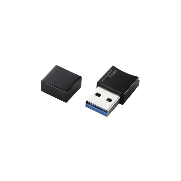 (まとめ)エレコム USB3.0対応microSD専用メモリカードリーダ MR3-C008BK〔×3セット〕〔代引不可〕