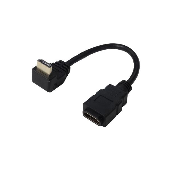 (まとめ)変換名人 HDMI L型ケーブル延長20(下L) HDMI-CA20DL〔×5セット〕〔代引不可〕