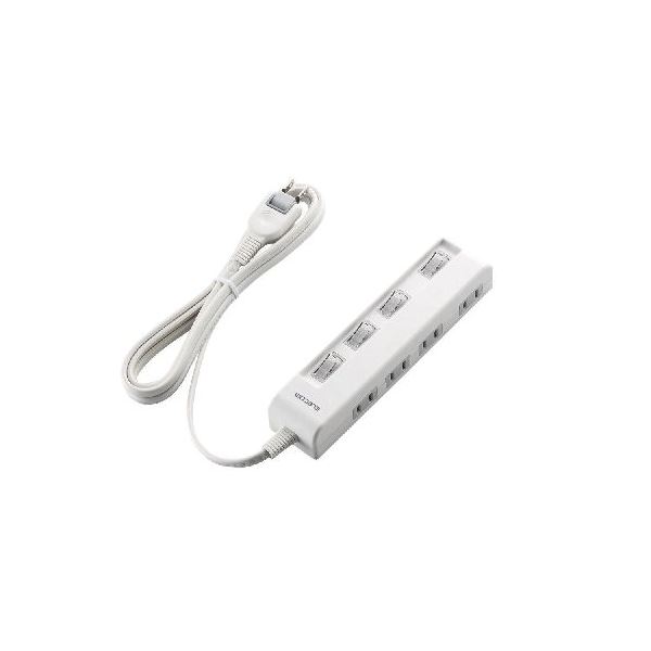 【商品名】 (まとめ)エレコム 個別スイッチ付省エネタップ(横挿しタイプ) T-E5C-2420WH【×3セット】 【ジャンル・特徴】 生活家電 OAタップ [ T-E5C-2420WH ]