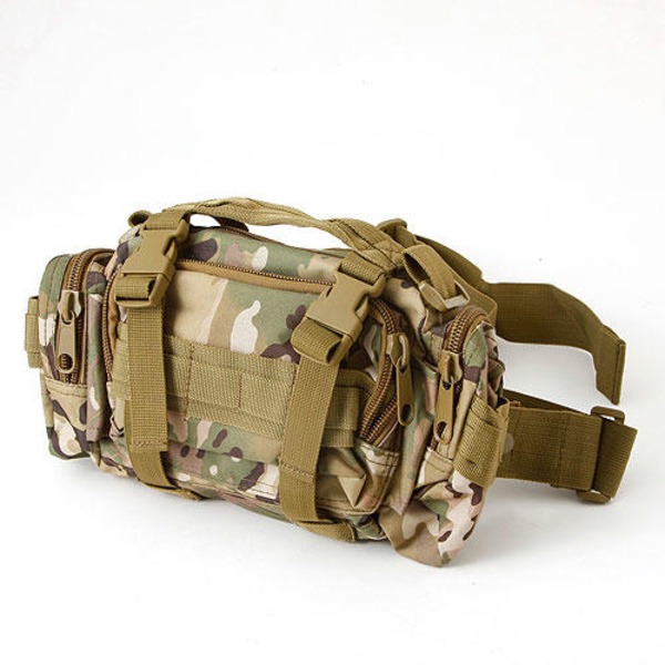 【商品名】 アメリカ陸軍 3WAYウエストバッグ ナイロン（1000デニール） 防水生地使用 B S056YN マルチ カモ 【 レプリカ 】 【ジャンル・特徴】 アウトドア 軍服 トレッキング ミリ